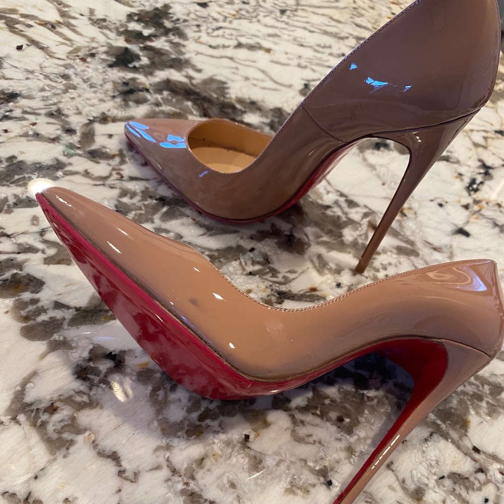 Christian Louboutin Nude Patent Leather Heels